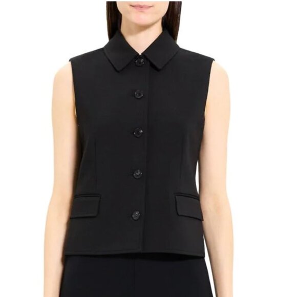 Theory Tailored Vest Black Size 00 - NWT - Picture 7 of 7